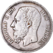 Coin, Belgium, Leopold II, 5 Francs, 5 Frank, 1869, VF(30-35), Silver, KM:24