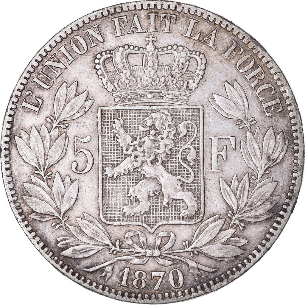 Monnaie, Belgique, Leopold II, 5 Francs, 5 Frank, 1870, TTB, Argent, KM:24