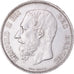 Moneda, Bélgica, Leopold II, 5 Francs, 5 Frank, 1876, MBC+, Plata, KM:24