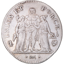 Moneda, Francia, Union et Force, 5 Francs, AN 7 (1798-1799), Bayonne, MBC