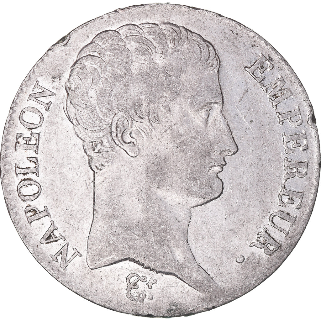 Moneta, Francia, Napoléon I, 5 Francs, An 13 (1805), Paris, BB+, Argento