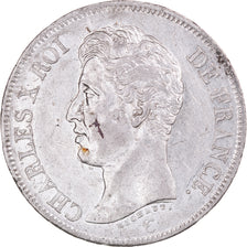 Coin, France, Charles X, 5 Francs, 1825, Rouen, Rare in this quality, AU(50-53)