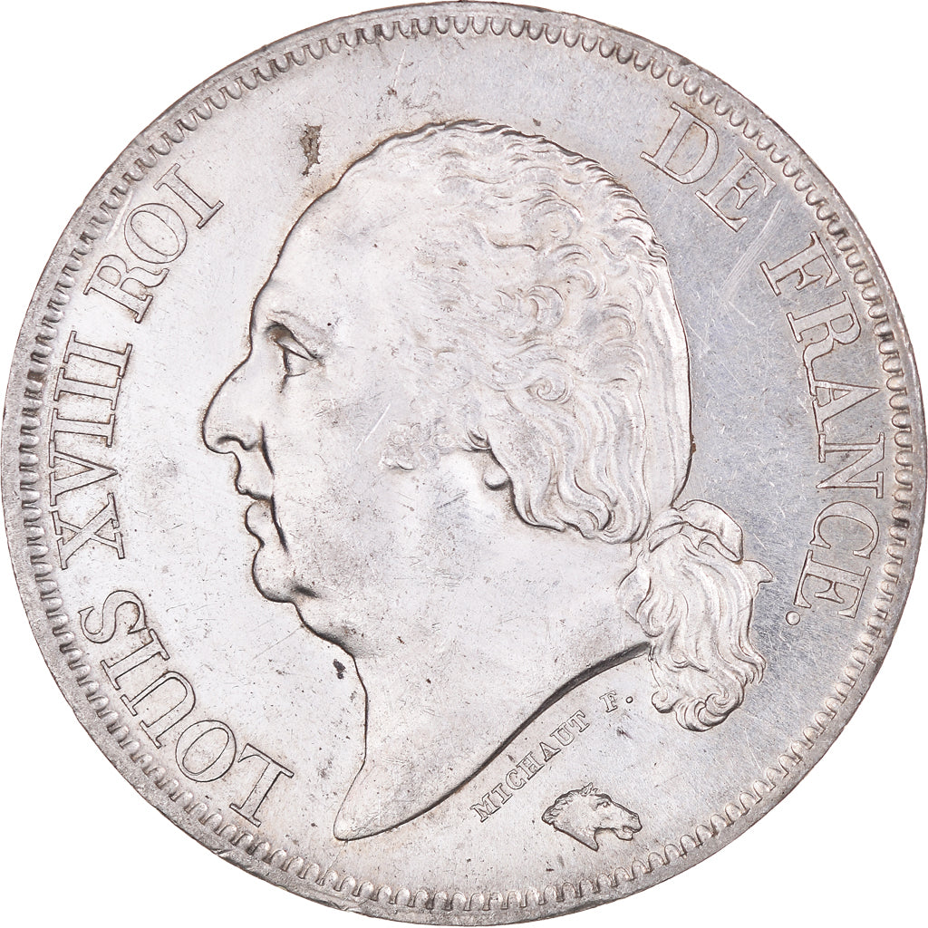 Moneta, Francia, Louis XVIII, 5 Francs, 1821, Lille, Rare in this quality, SPL