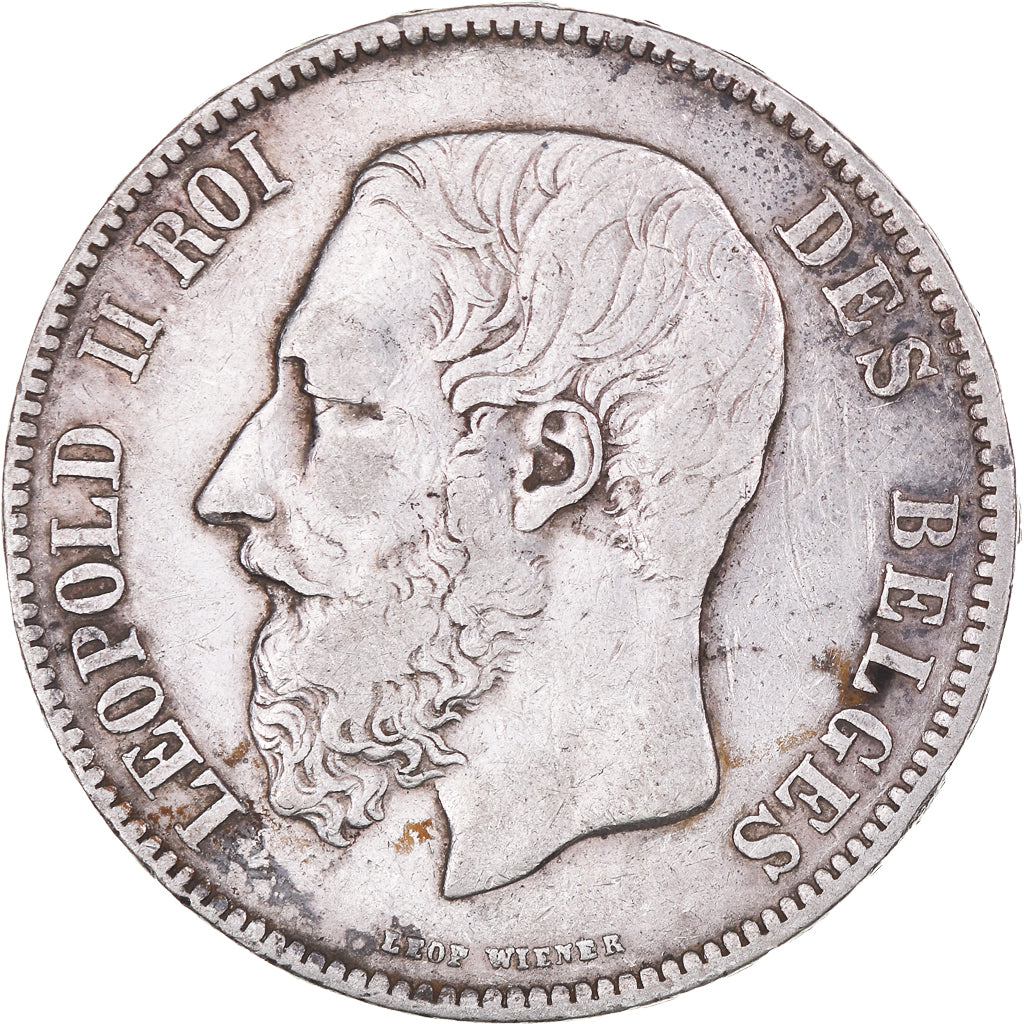 Monnaie, Belgique, Leopold II, 5 Francs, 5 Frank, 1869, TB+, Argent, KM:24
