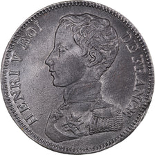 Munten, Frankrijk, Henri V, 5 Francs, 1831, PR, Blik, Gadoury:651