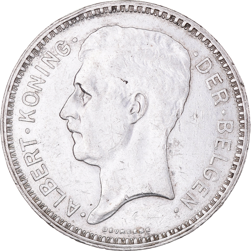 Coin, Belgium, Albert I, 20 Francs, 20 Frank, 1934, EF(40-45), Silver, KM:104.1