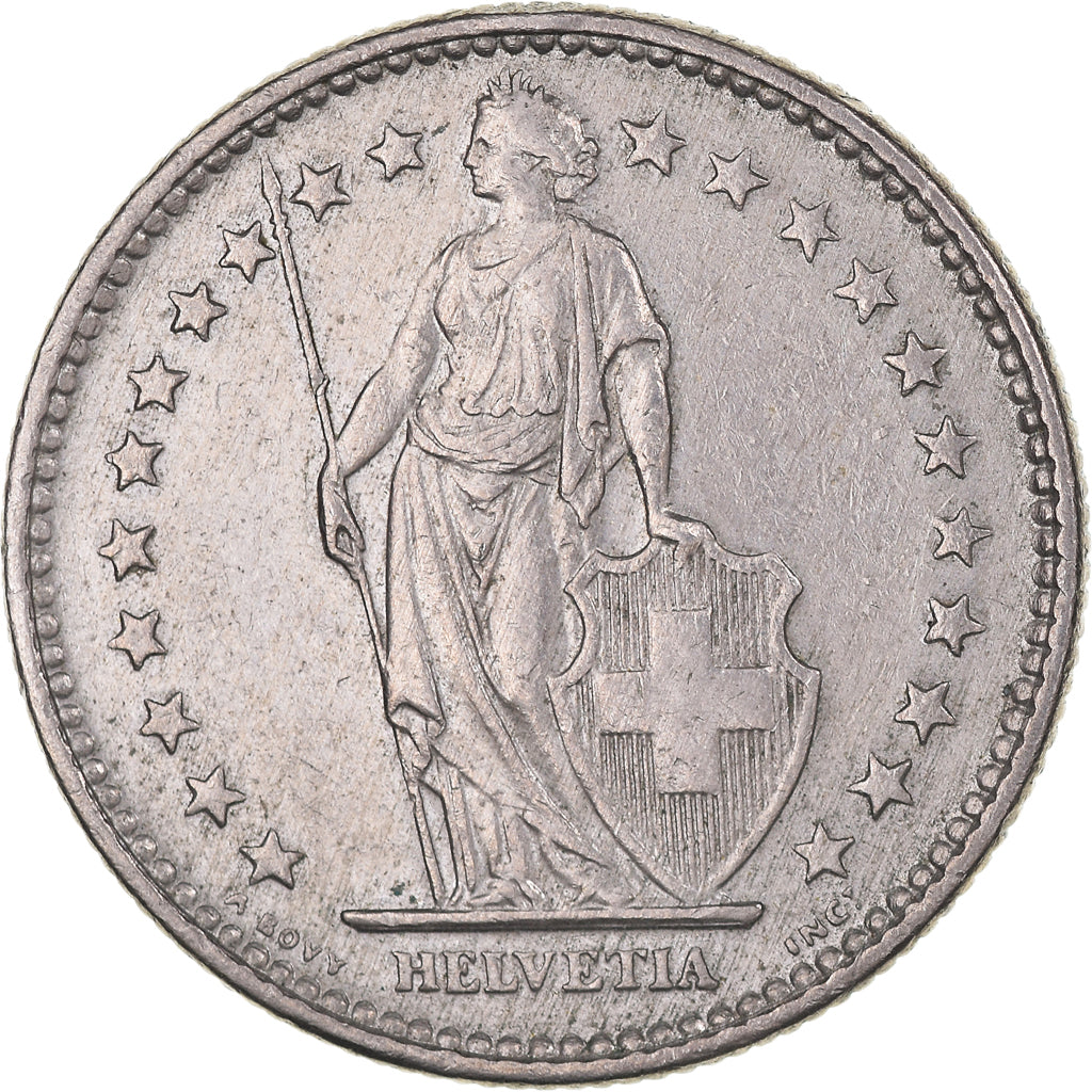 Moneta, Svizzera, 2 Francs, 1972, Bern, BB+, Rame-nichel, KM:21a.1