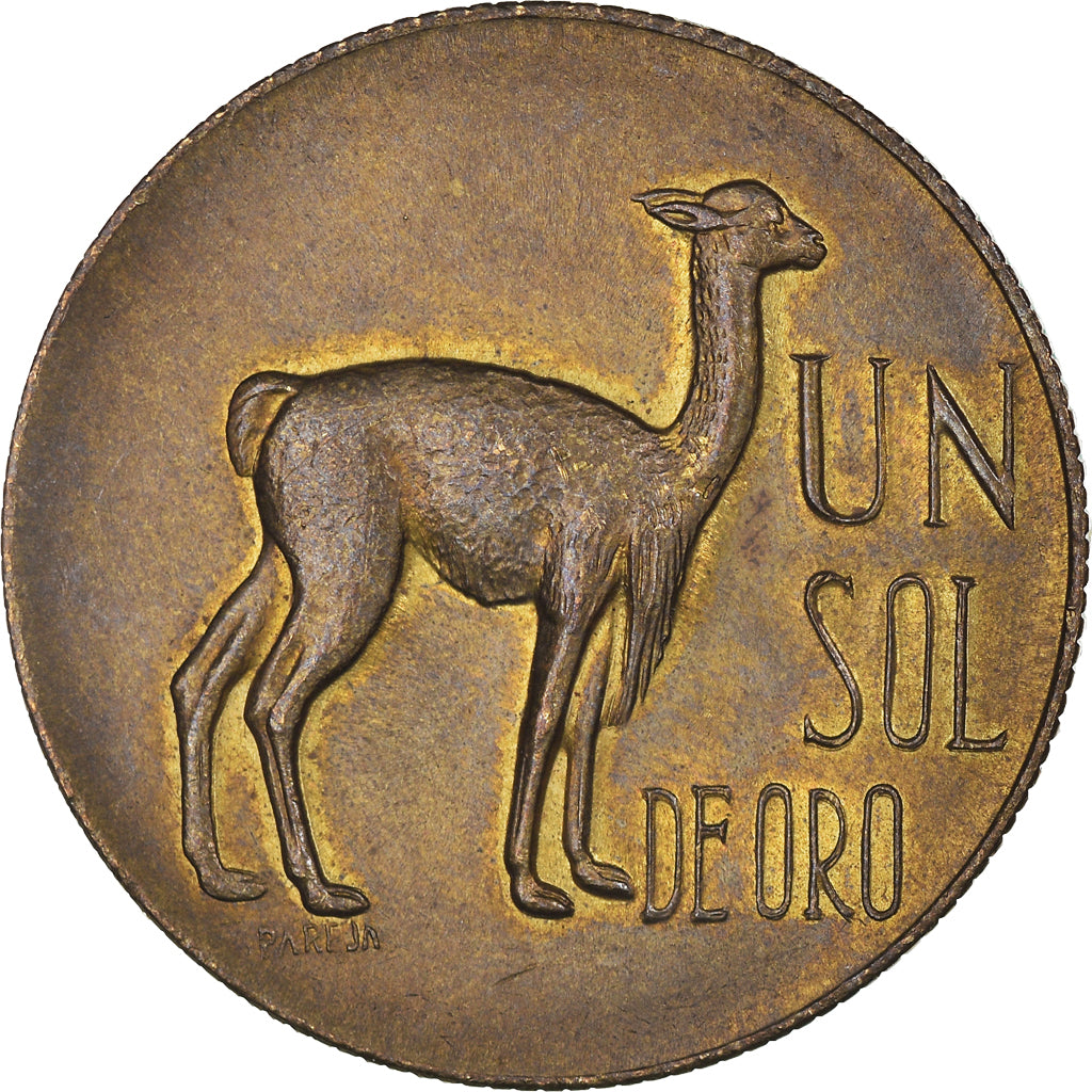 Münze, Peru, Sol, 1967, VZ, Messing, KM:248
