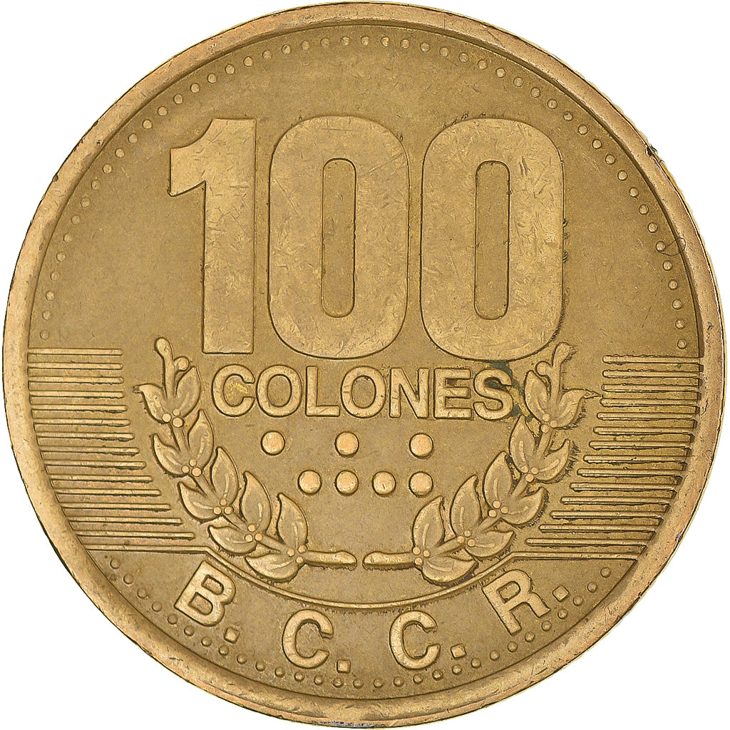 Münze, Costa Rica, 100 Colones, 1995, SS, Brass plated steel, KM:230