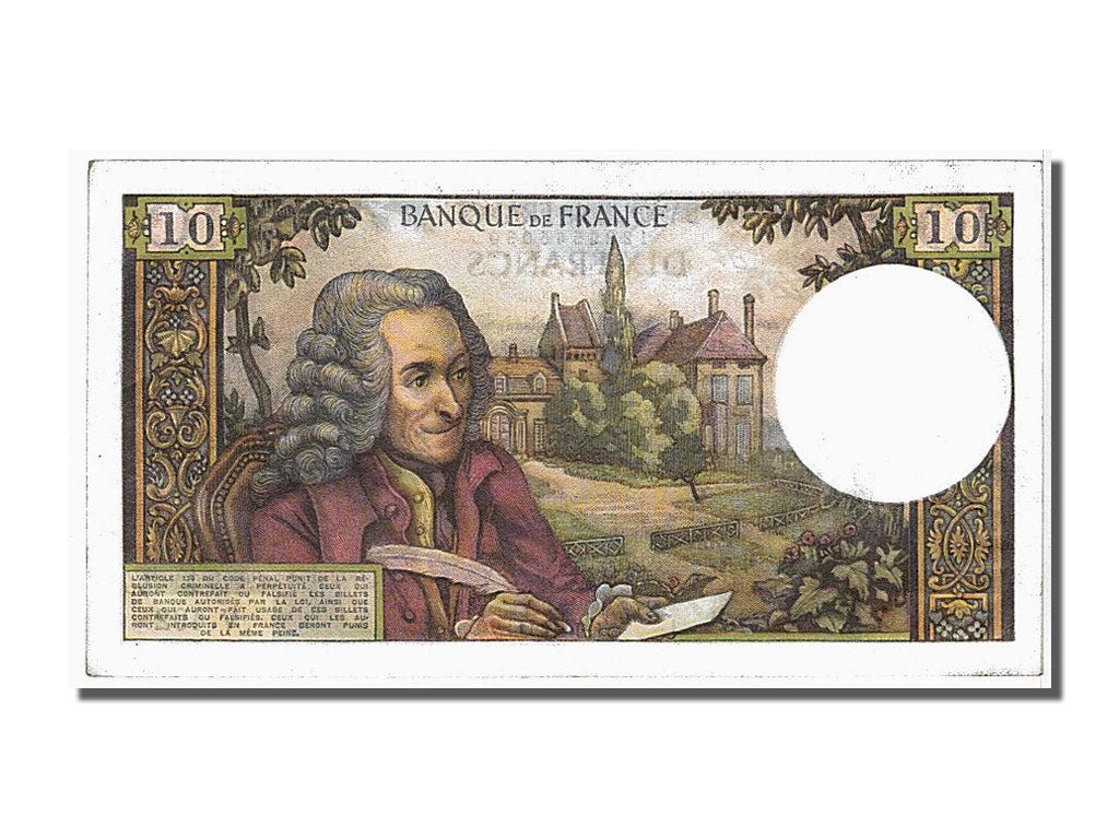 Banknote, France, 10 Francs, 10 F 1963-1973 ''Voltaire'', 1969, 1969-05-08