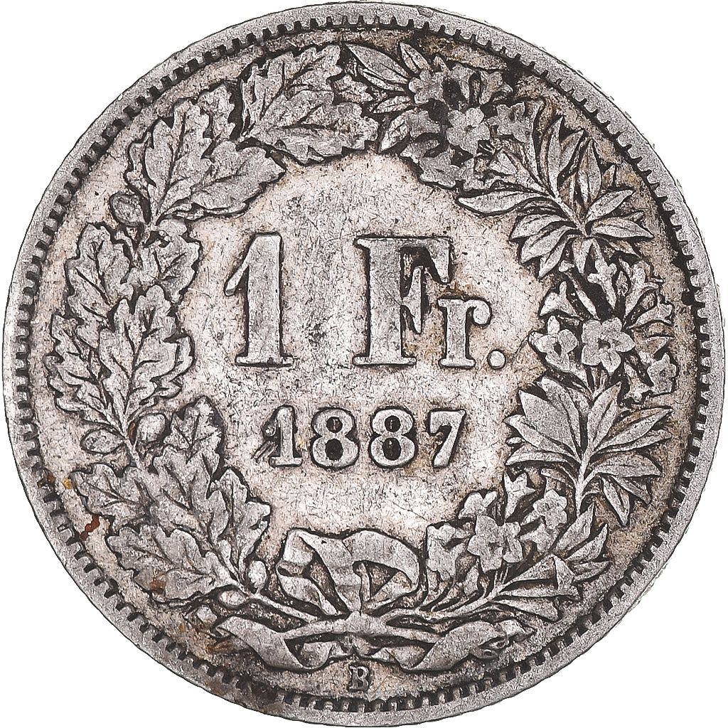 Monnaie, Suisse, Franc, 1887, Bern, TB, Argent, KM:24