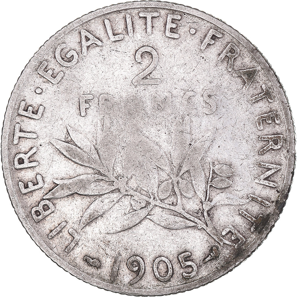 Coin, France, Semeuse, 2 Francs, 1905, Paris, VF(30-35), Silver, KM:845.1