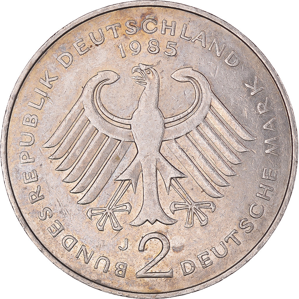 Monnaie, République fédérale allemande, 2 Mark, 1985, Hambourg, TTB+