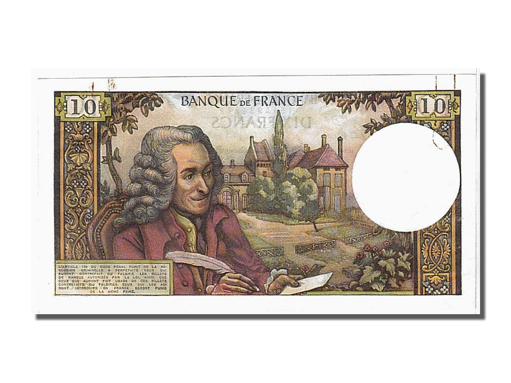 Banknote, France, 10 Francs, 10 F 1963-1973 ''Voltaire'', 1970, 1970-09-03