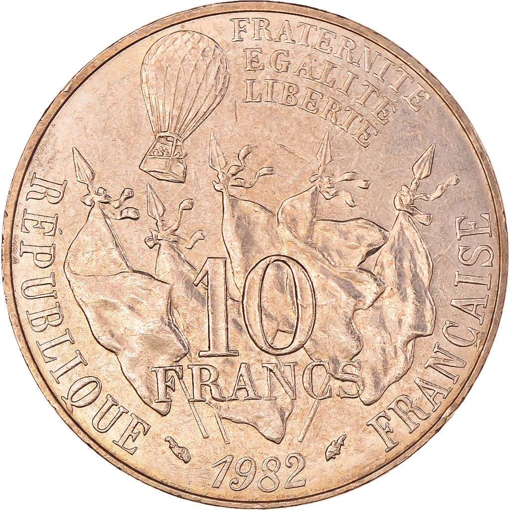 Münze, Frankreich, Gambetta, 10 Francs, 1982, VZ, Nickel-Bronze, KM:950