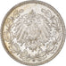 Coin, GERMANY - EMPIRE, 1/2 Mark, 1915, Karlsruhe, AU(55-58), Silver, KM:17