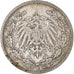 Coin, GERMANY - EMPIRE, 1/2 Mark, 1905, Stuttgart, EF(40-45), Silver, KM:17