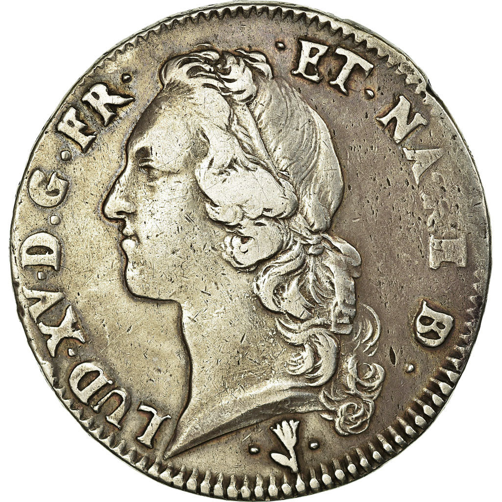 Coin, France, Louis XV, Écu de Béarn au bandeau, Ecu, 1755, Pau, EF(40-45)