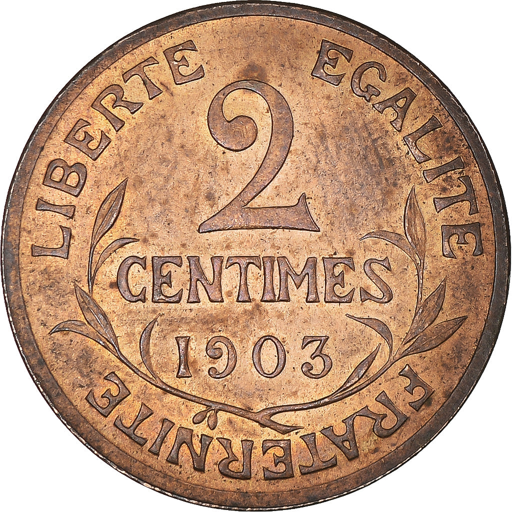 Coin, France, Dupuis, 2 Centimes, 1903, Paris, AU(50-53), Bronze, KM:841
