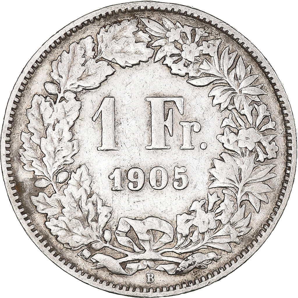 Moneta, Svizzera, Franc, 1905, Bern, MB+, Argento, KM:24