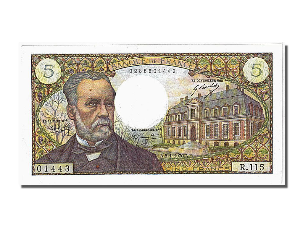 Banconote, Francia, 5 Francs, 5 F 1966-1970 ''Pasteur'', 1970, 1970-01-08, SPL-
