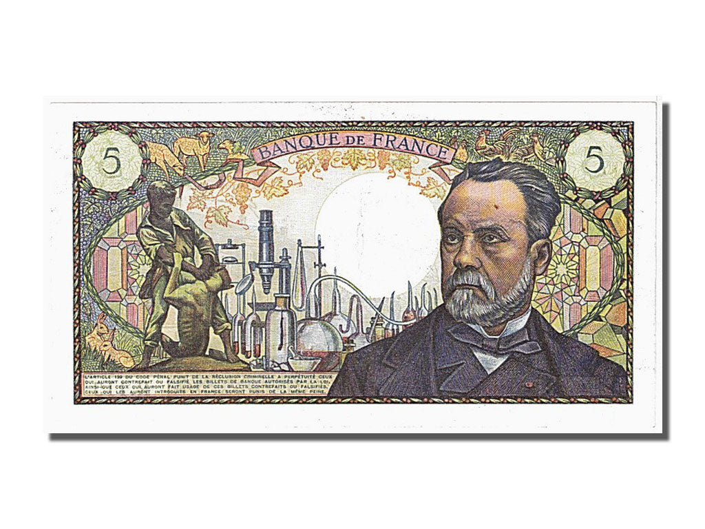 Banconote, Francia, 5 Francs, 5 F 1966-1970 ''Pasteur'', 1970, 1970-01-08, SPL-