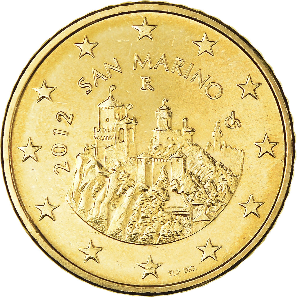 San Marino, 50 Euro Cent, 2012, Rome, BU, MS(65-70), Brass, KM:484