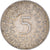Coin, GERMANY - FEDERAL REPUBLIC, 5 Mark, 1951, Hambourg, EF(40-45), Silver