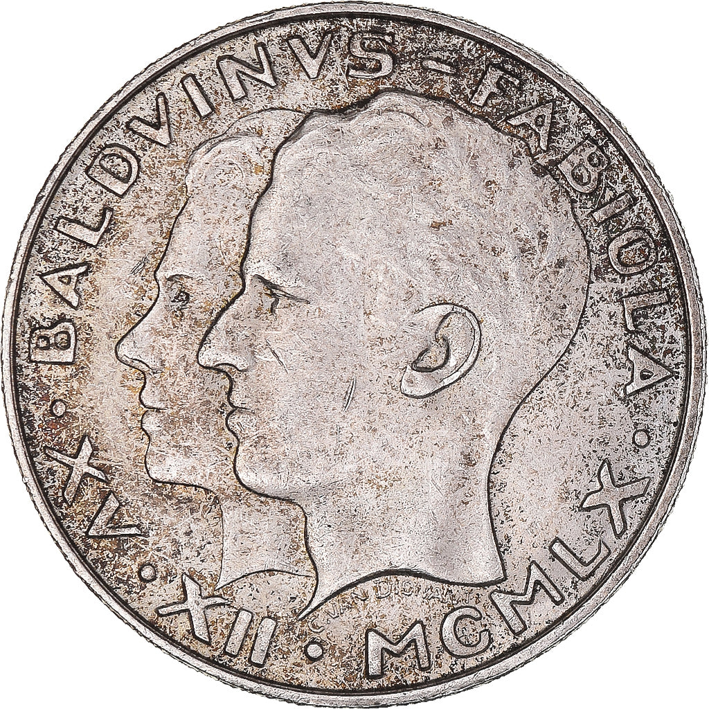 Moneda, Bélgica, Baudouin I, 50 Francs, 50 Frank, 1960, MBC+, Plata, KM:152.1
