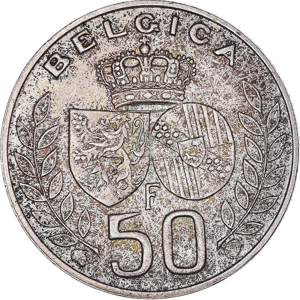 Moneda, Bélgica, Baudouin I, 50 Francs, 50 Frank, 1960, MBC+, Plata, KM:152.1