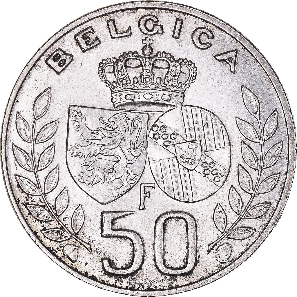 Moneda, Bélgica, Baudouin I, 50 Francs, 50 Frank, 1960, MBC+, Plata, KM:152.1