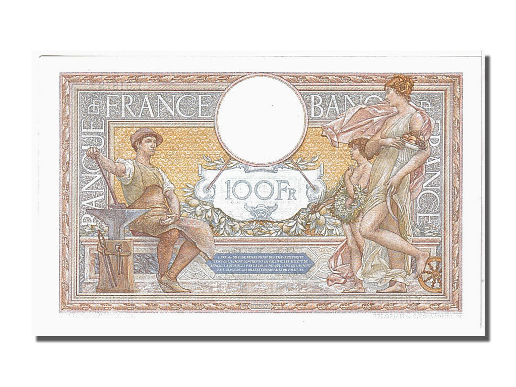 Banknote, France, 100 Francs, 100 F 1908-1939 ''Luc Olivier Merson'', 1936