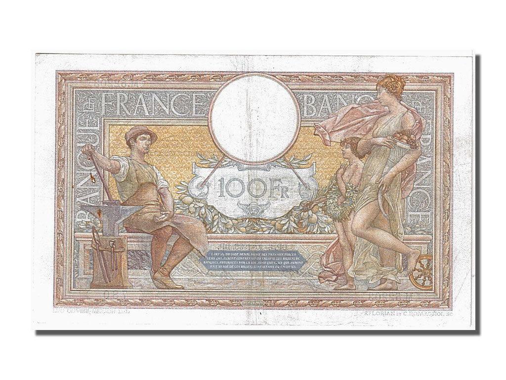 Banknote, France, 100 Francs, 100 F 1908-1939 ''Luc Olivier Merson'', 1936