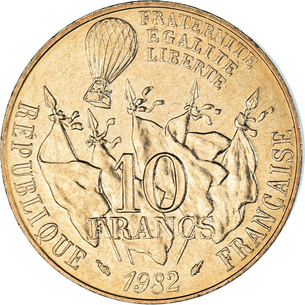 Moneda, Francia, Gambetta, 10 Francs, 1982, Paris, EBC+, Níquel - bronce