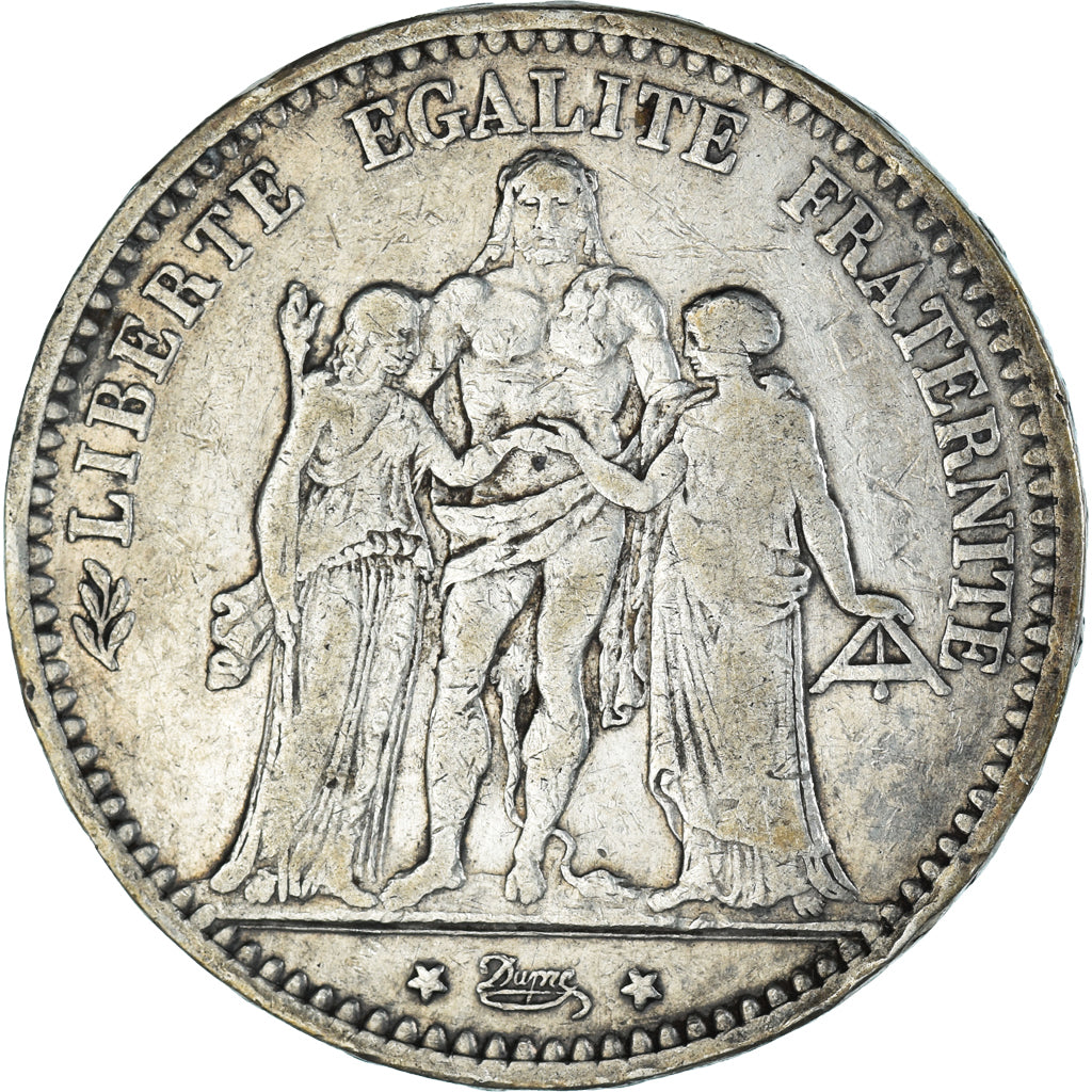 Münze, Frankreich, Hercule, 5 Francs, 1873, Paris, S+, Silber, KM:820.1