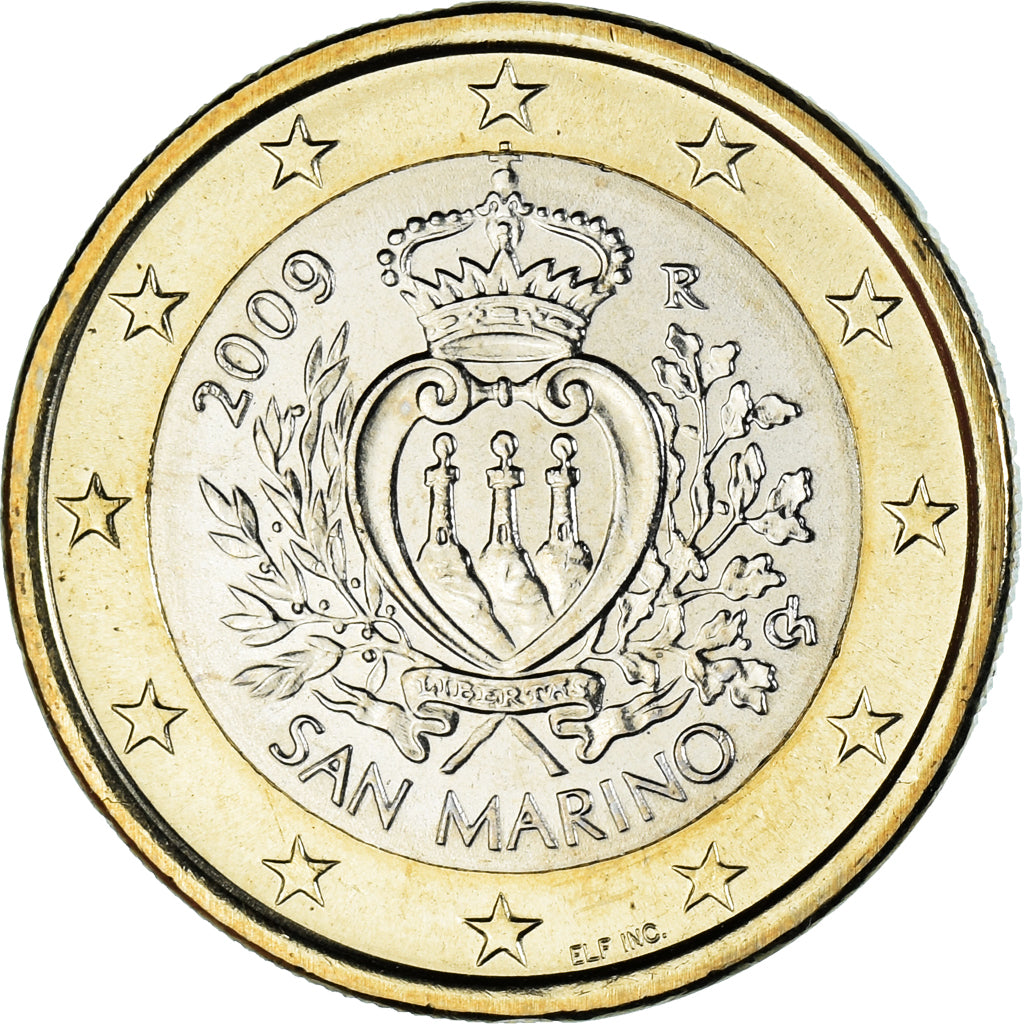 San Marino, Euro, 2009, Rome, PR+, Bi-Metallic, KM:485