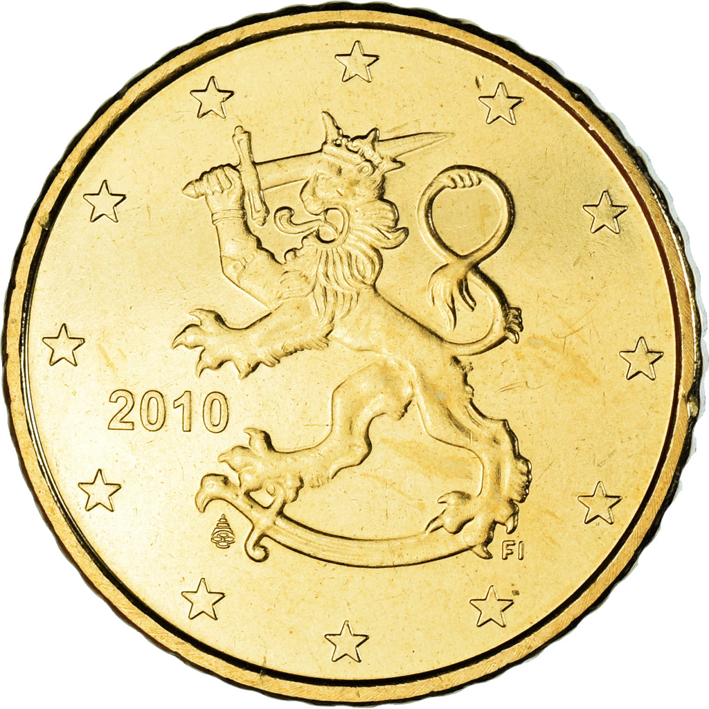 Finlandia, 50 Euro Cent, 2010, Vantaa, SPL-, Ottone, KM:128