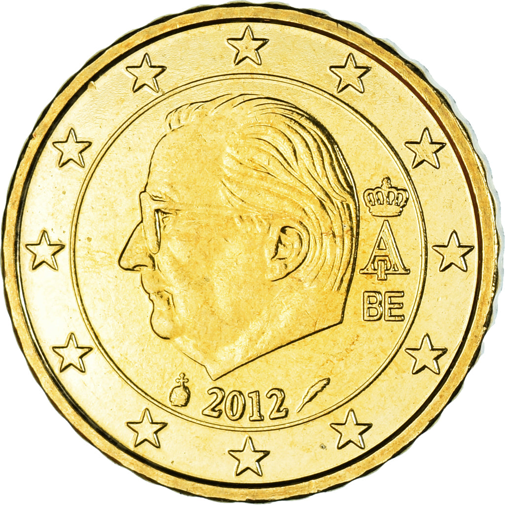 Belgium, 10 Euro Cent, 2012, Brussels, AU(55-58), Brass, KM:277