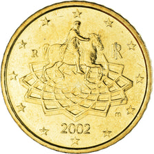 Italy, 50 Euro Cent, 2002, Rome, AU(55-58), Brass, KM:215