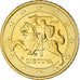 Lithuania, 50 Euro Cent, 2015, AU(55-58), Brass, KM:210