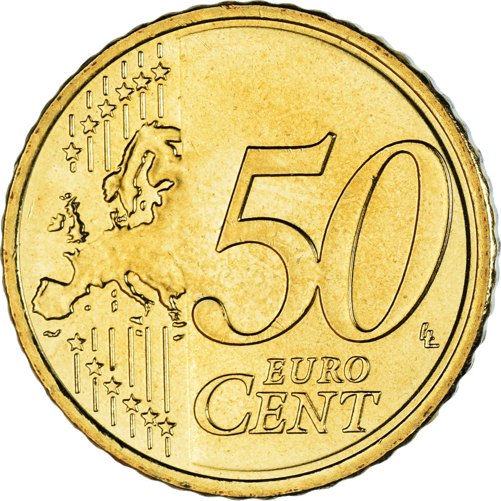 Lithuania, 50 Euro Cent, 2015, AU(55-58), Brass, KM:210