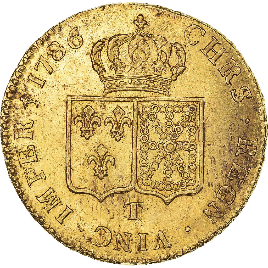 France, Louis XVI, Double Louis d'or, 1786, Nantes, Or, TTB, Gadoury:363