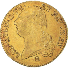 France, Louis XVI, Double Louis d'or à la tête nue, 1788, Bordeaux, Or, TTB