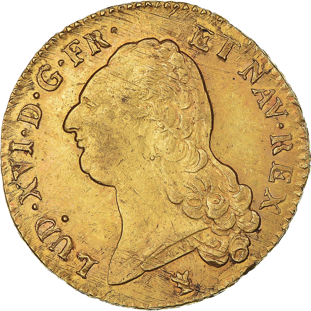 France, Louis XVI, Double Louis d'or à la tête nue, 1787, Limoges, Gold