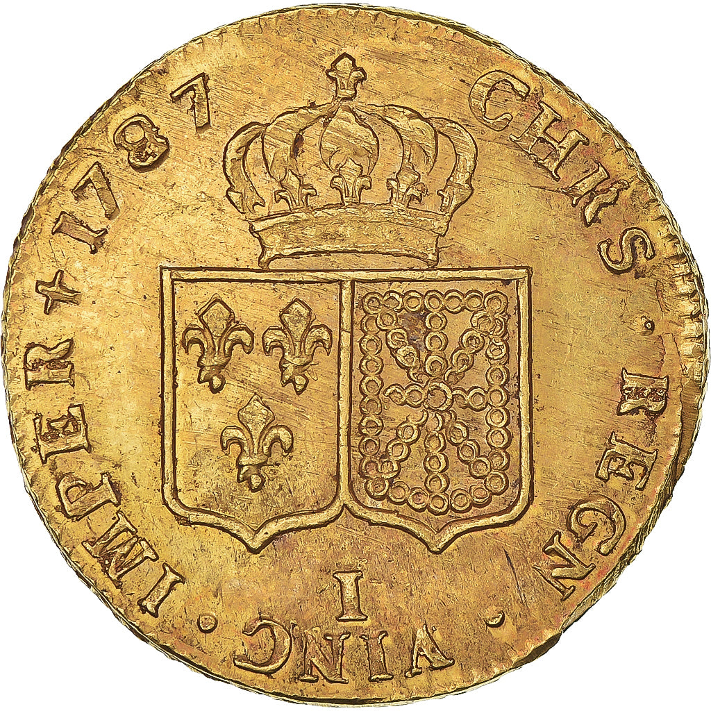 France, Louis XVI, Double Louis d'or à la tête nue, 1787, Limoges, Gold