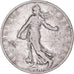 Moneda, Francia, Semeuse, 2 Francs, 1908, Paris, BC+, Plata, KM:845.1