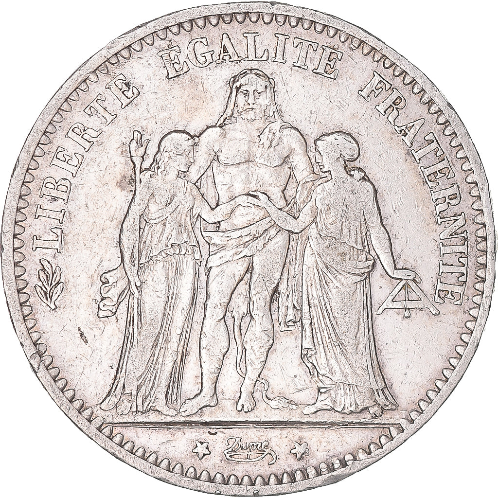 Moneda, Francia, Hercule, 5 Francs, 1874, Paris, MBC, Plata, KM:820.1
