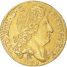 Frankreich, Louis XIV, louis d'or au soleil, 1709, Aix, Gold, SS, Gadoury:256