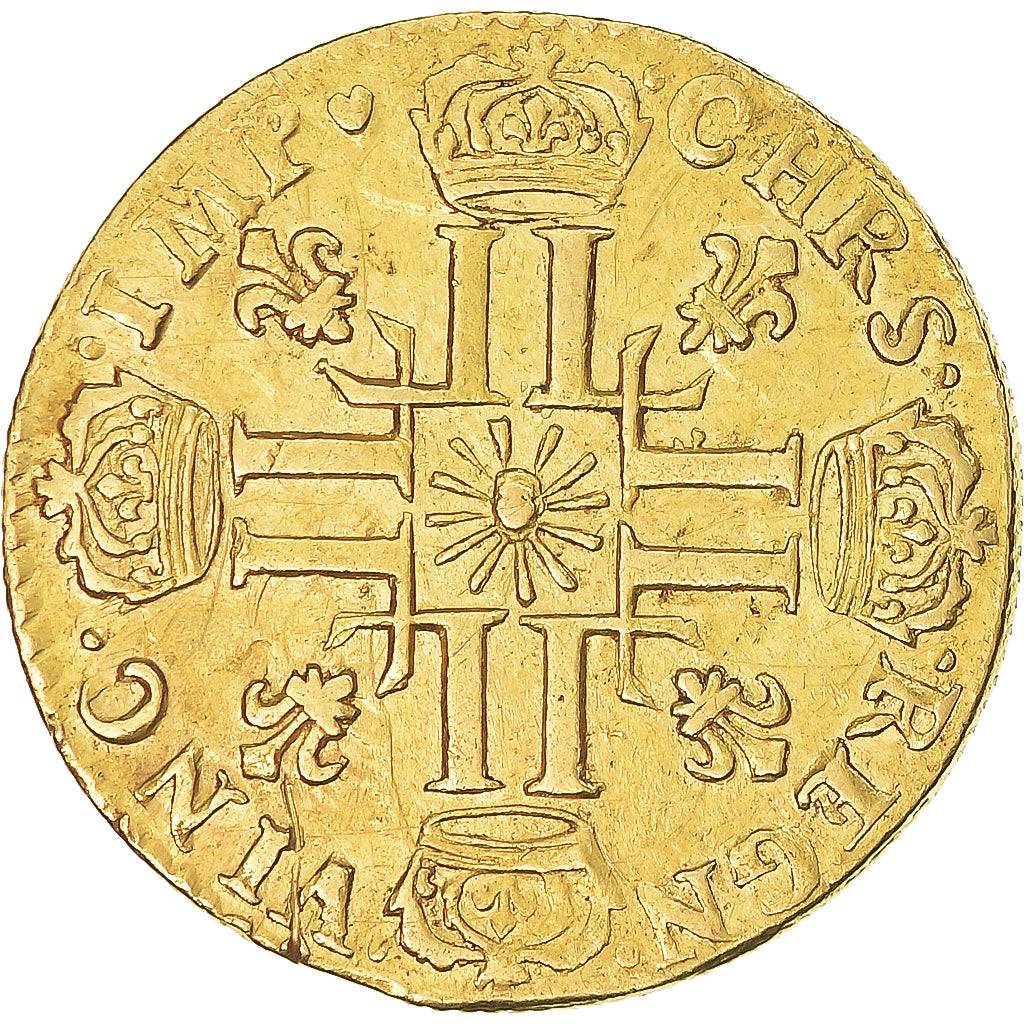 Frankreich, Louis XIV, louis d'or au soleil, 1709, Aix, Gold, SS, Gadoury:256