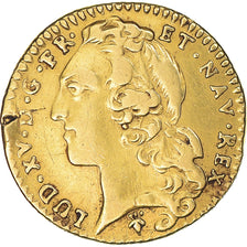 Monnaie, France, Louis XV, 1/2 Louis d'or au bandeau, 1752, Reims, TTB, Or